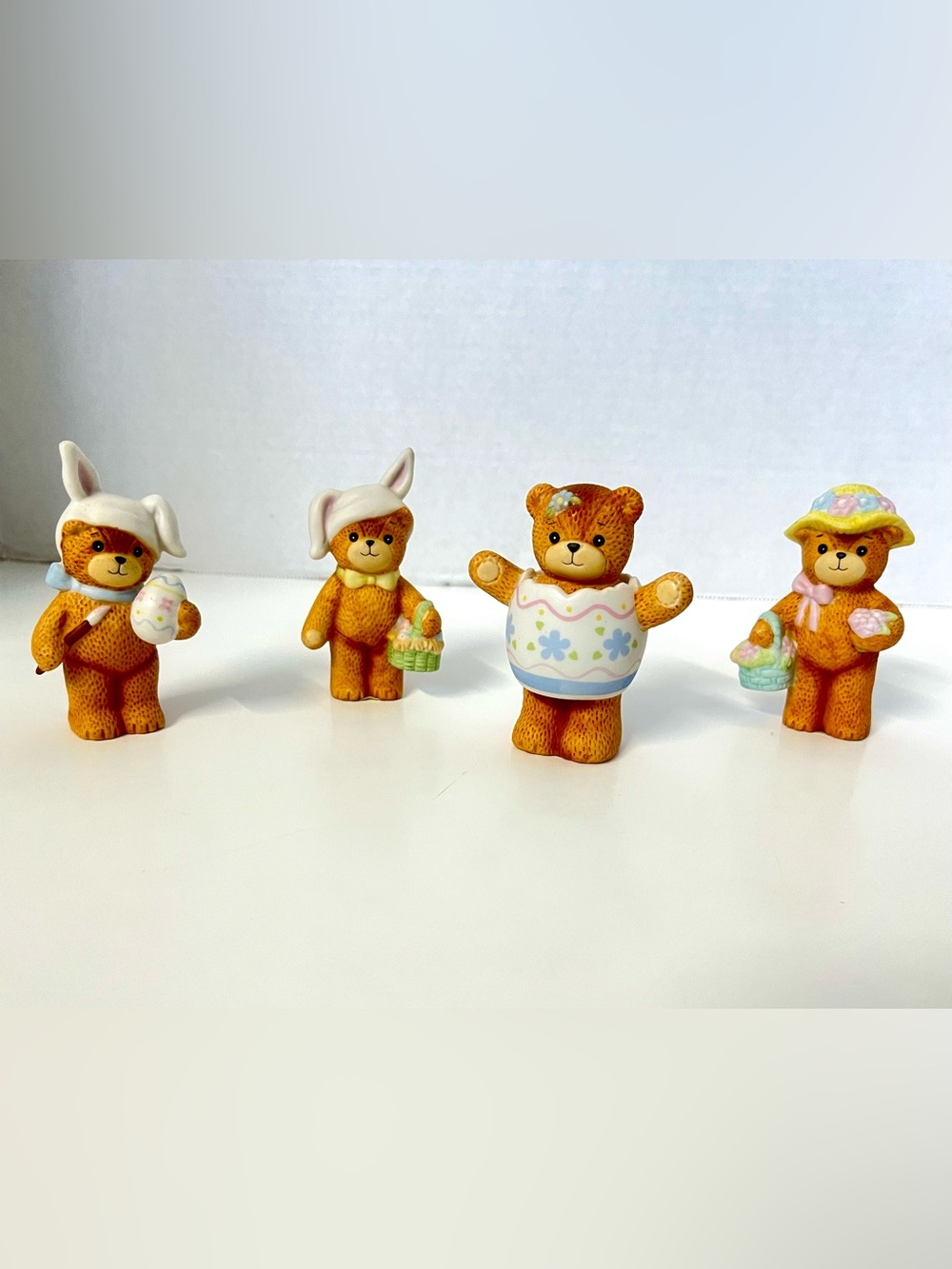 Vintage 80’s Lucy & Me porcelain teddy bear figurines set of 4